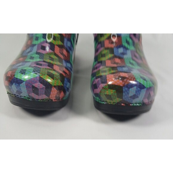 Dansko Professional Women’s Clogs Size 41 US 10.5-11 Multicolor Geometric Print - Picture 8 of 12